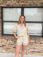 Autumn Stroll Linen Shorts