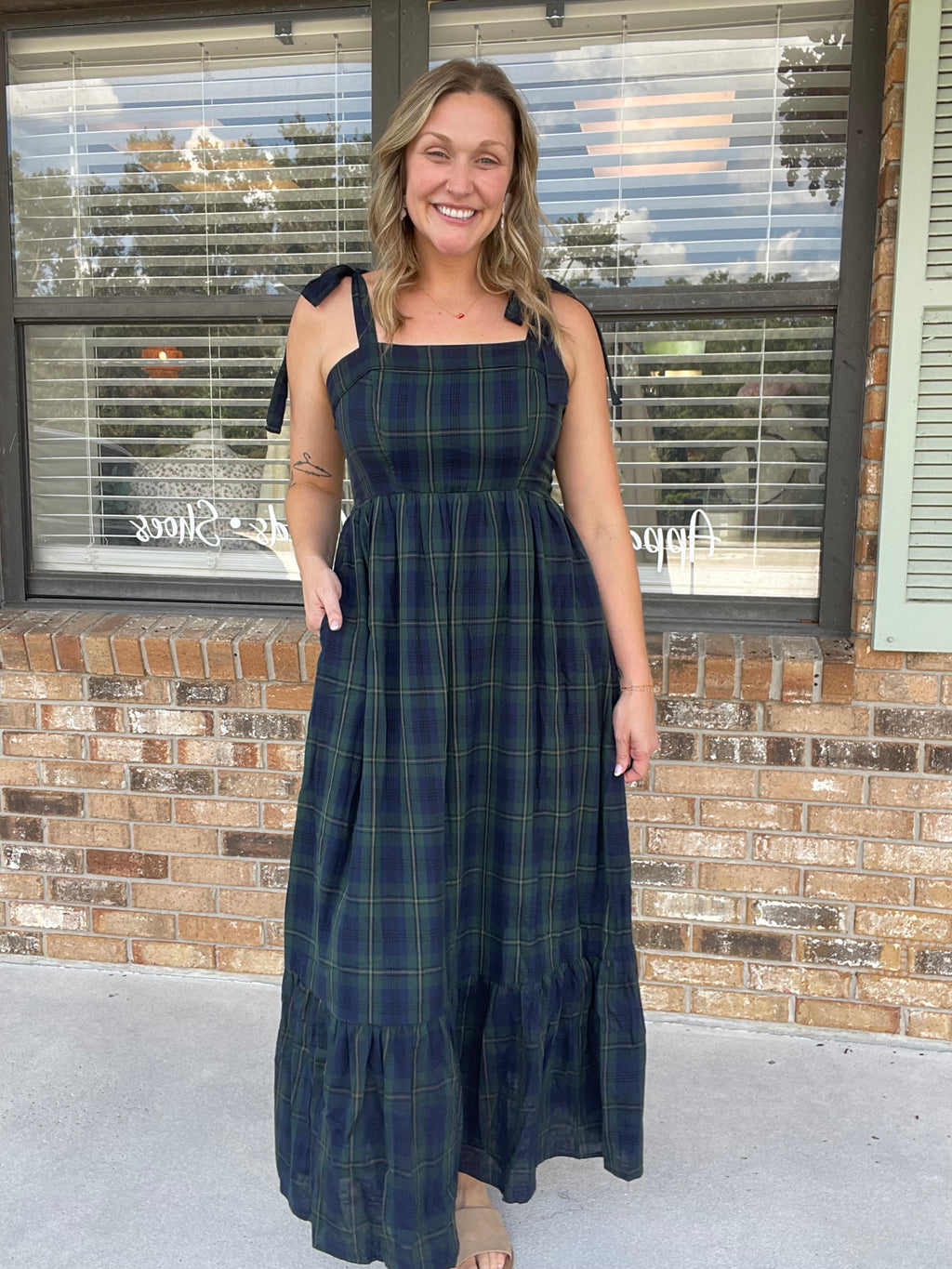 Highland Honey Plaid Maxi