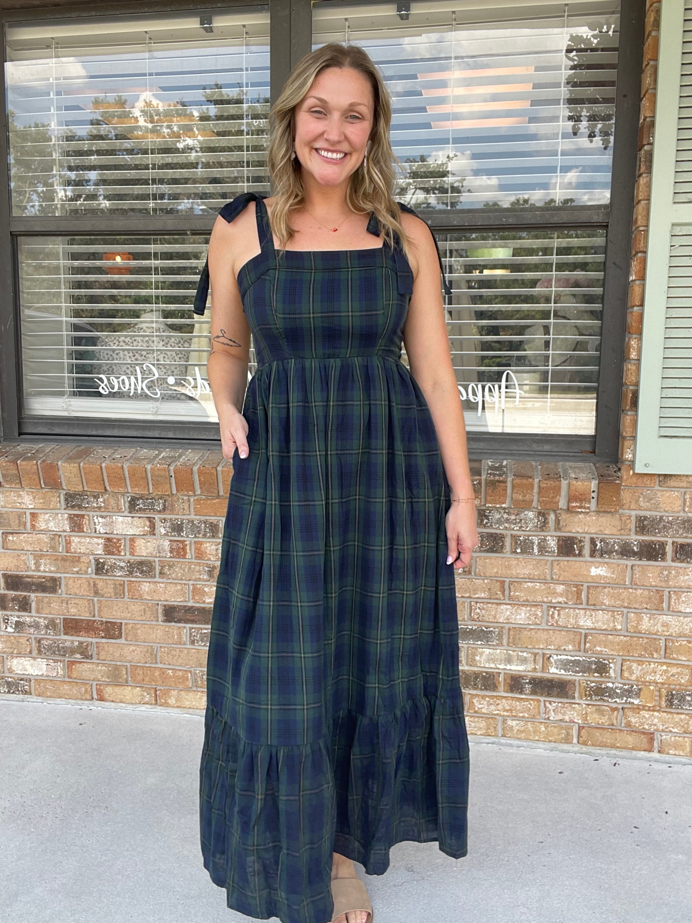 Highland Honey Plaid Maxi