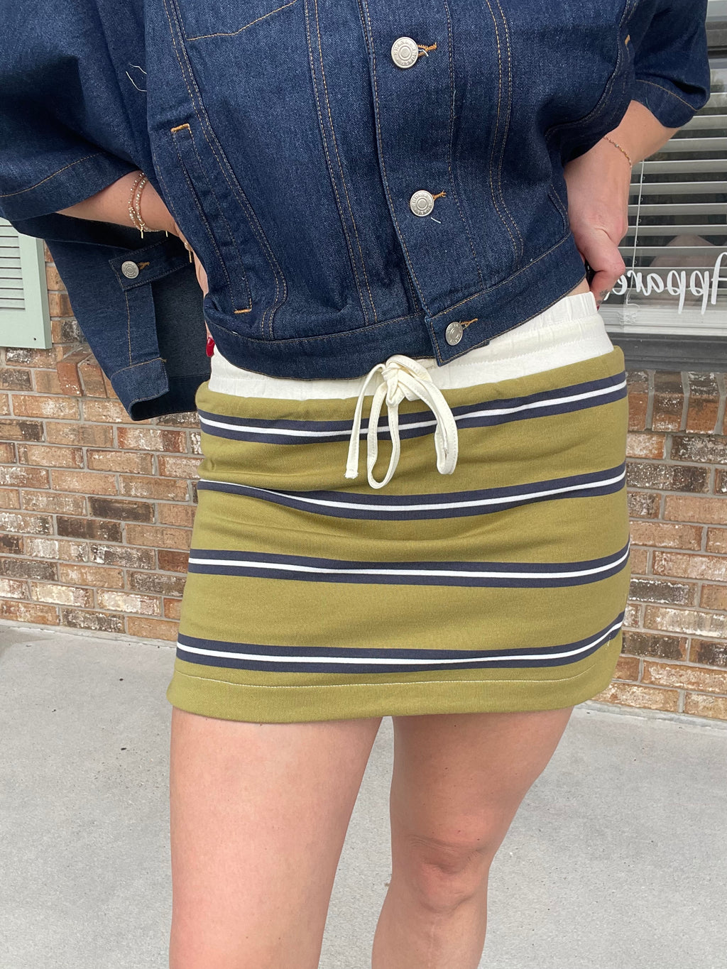 After Class Striped Skort