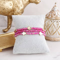 Cross Bracelet Pink Stack