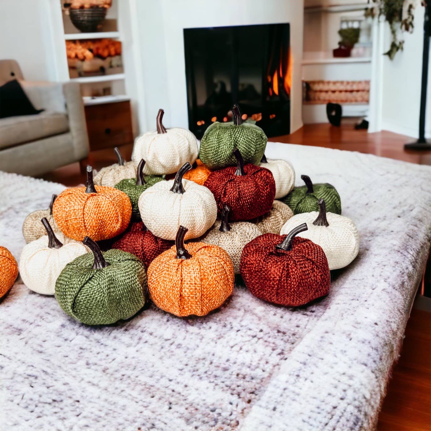 Burgundy Mini Pumpkin Decoration
