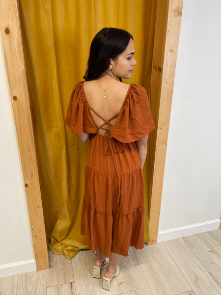 Caramel Apple Midi Dress