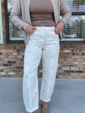 Ivory Garden Barrel Jeans