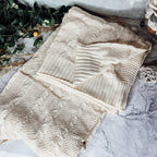 Ivory/White Knit Throw Blanket