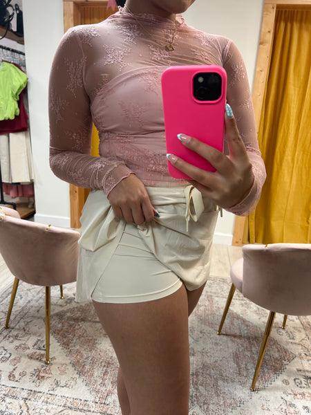 Beige Sand Skort