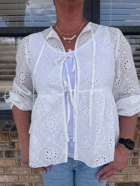 Cloud nine eyelet blouse