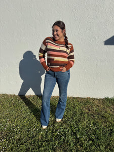 Cozy Brick Stripe Sweater