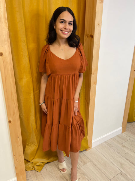 Caramel Apple Midi Dress