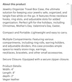 Blue Floral Travel Jewerly Box