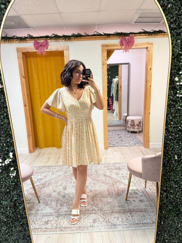 Apricot Sugar Mini Dress