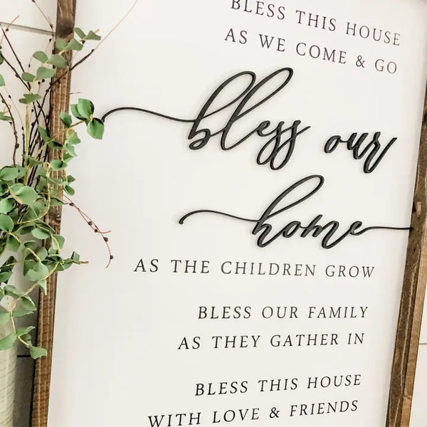 Bless Our Home Sign