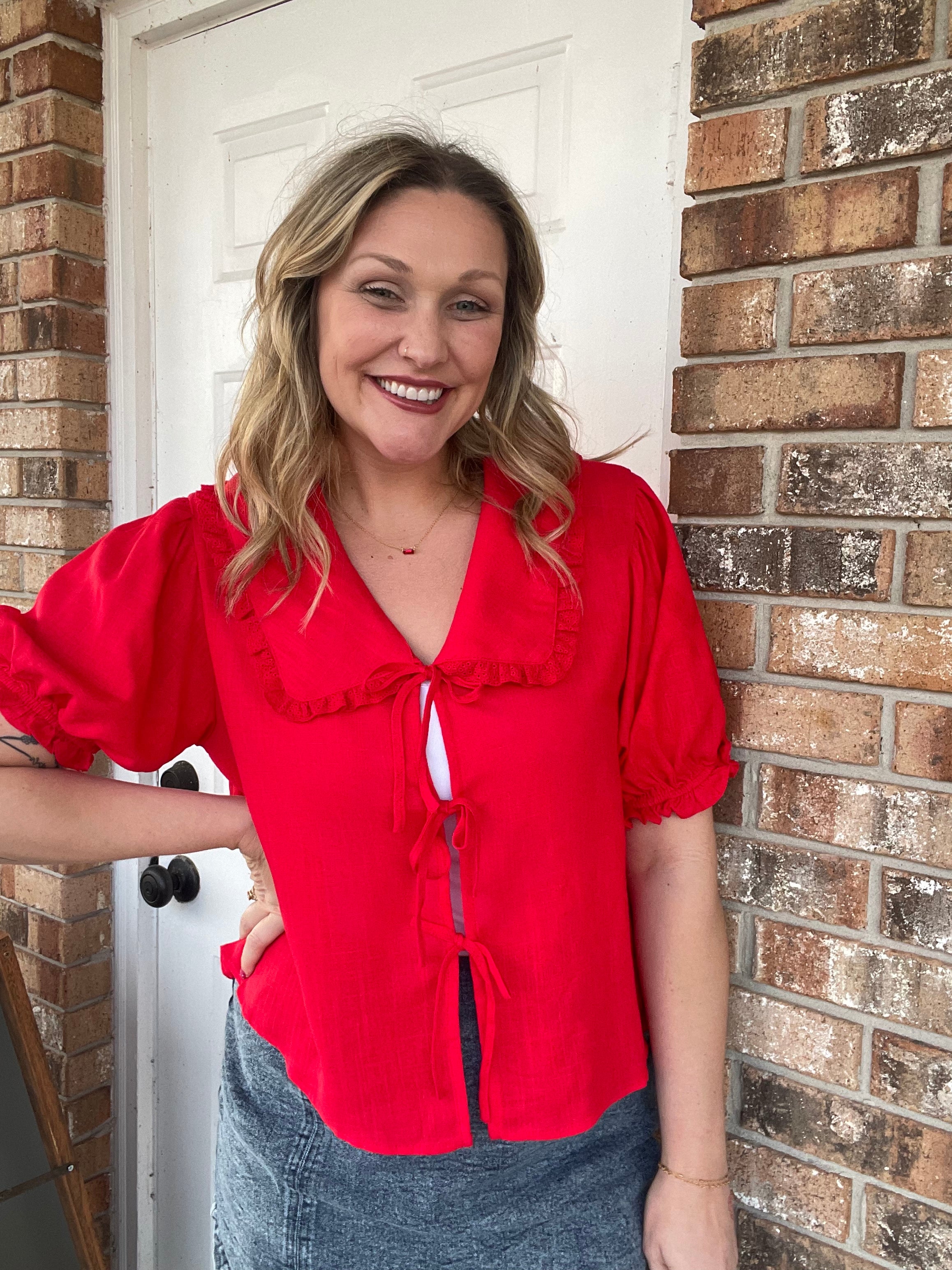Ruby Tie Blouse