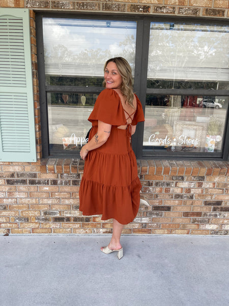 Caramel Apple Midi Dress