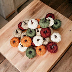Burgundy Mini Pumpkin Decoration