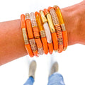 Orange Bamboo Bracelet