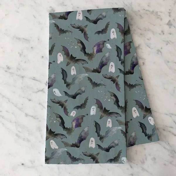 Bats and Ghost Tea Towel