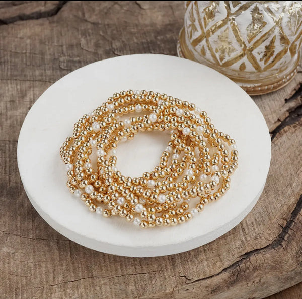 Classic Gold Pearl Bracelet