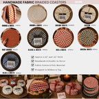 Brown White Dashes-4pk Coasters