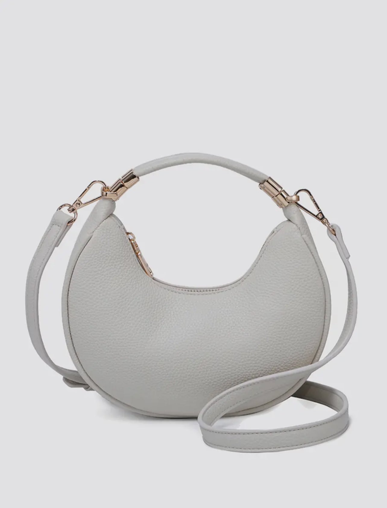 Eggshell Half-Moon Purse
