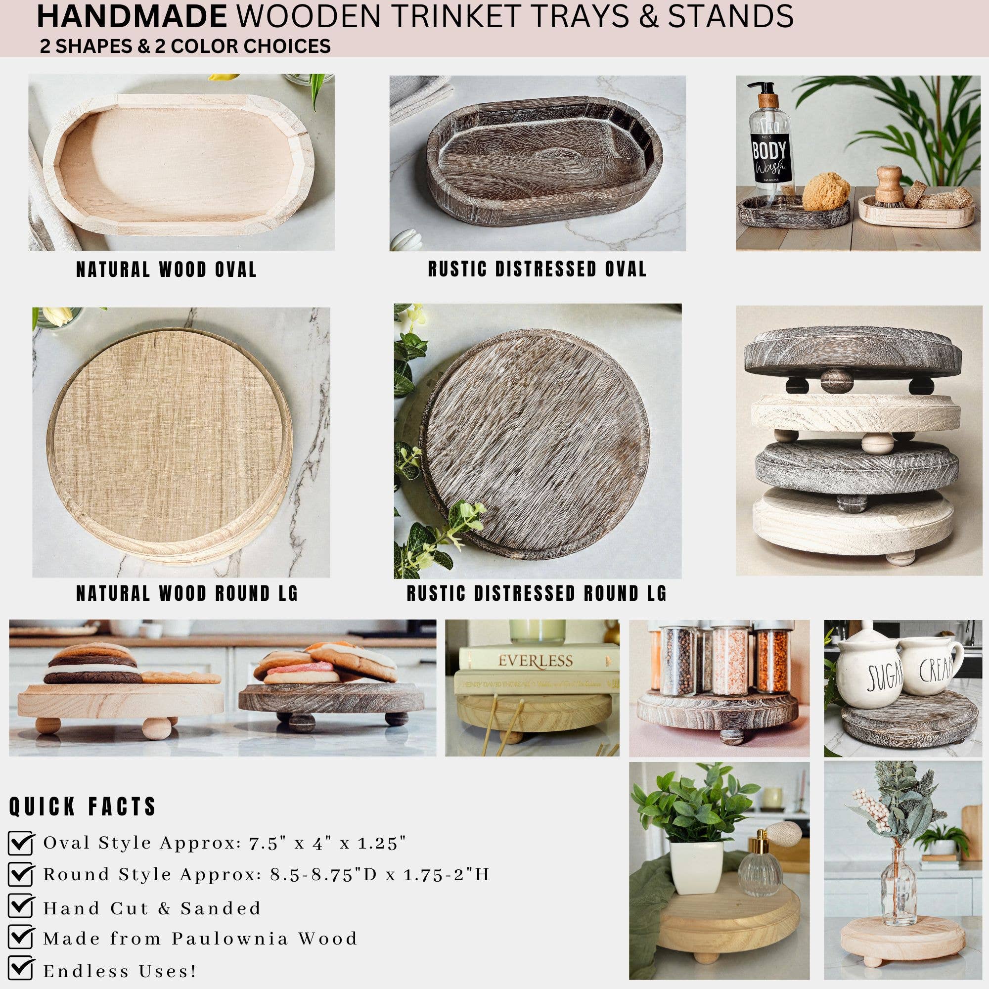 Natural Oval Trinket Tray