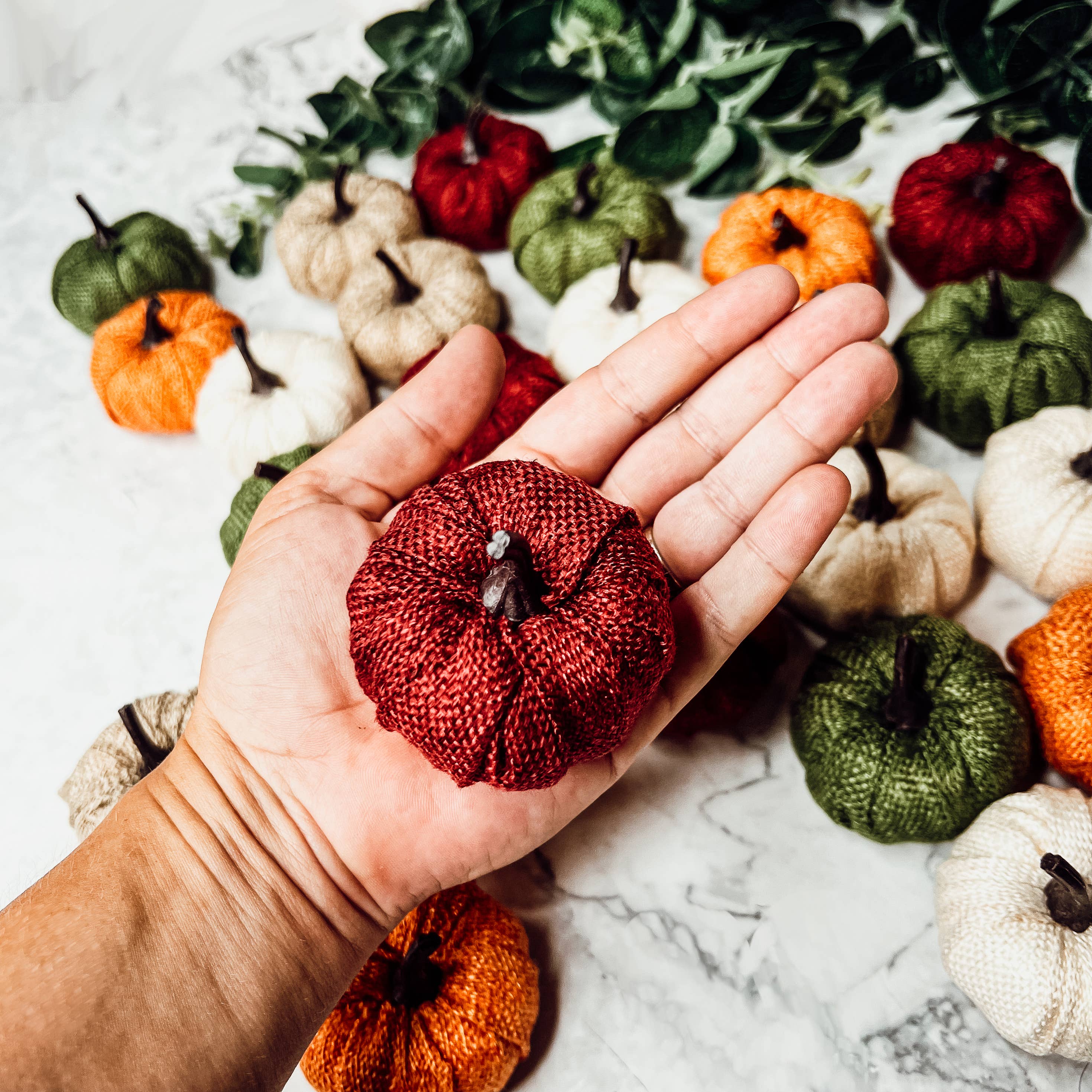 Burgundy Mini Pumpkin Decoration
