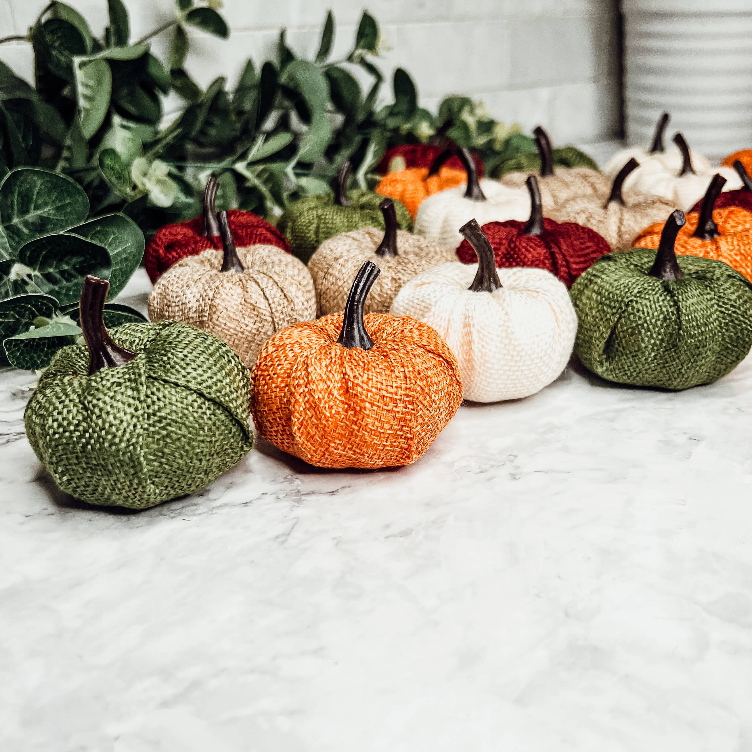 Burgundy Mini Pumpkin Decoration