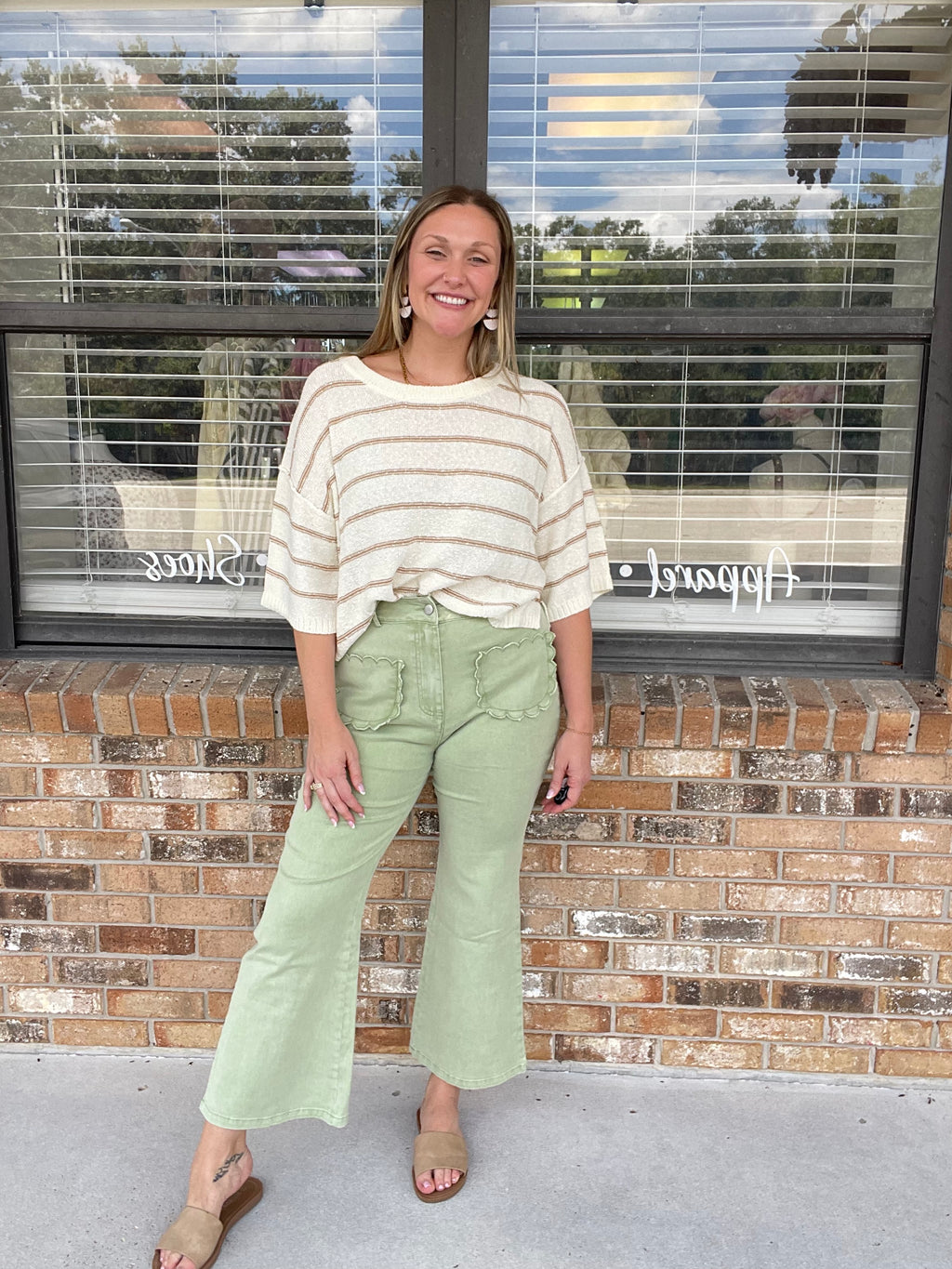 Sweet Sage Scallop Pants