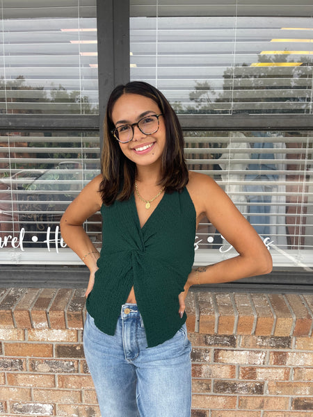 Hunter Green Halter Top