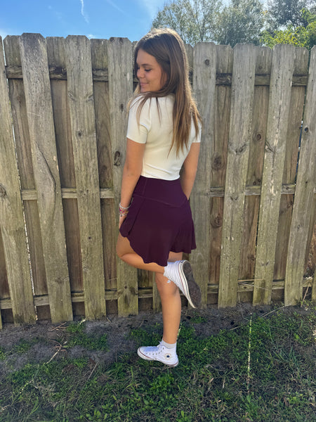 Cranberry Skort