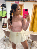 Powder Pink Lace Top