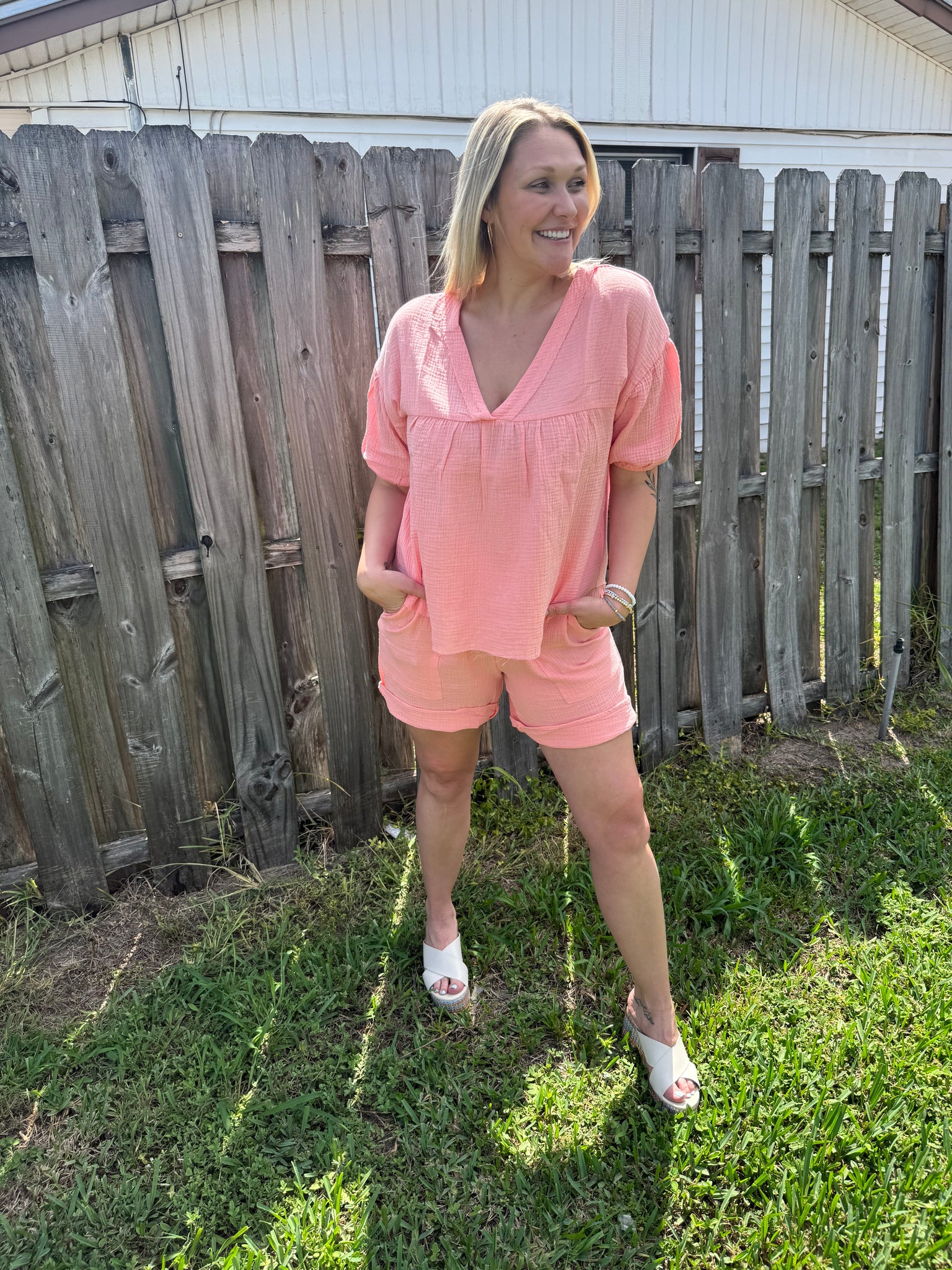Coastal Coral Shorts