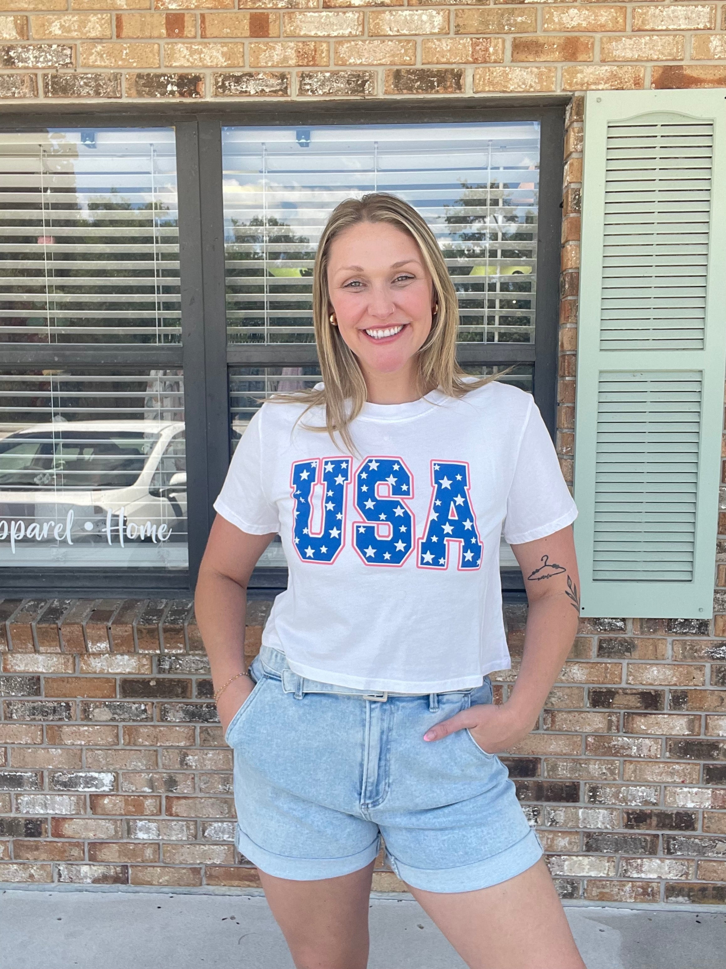 USA Girl Crop Top