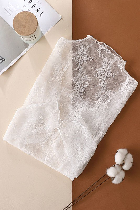 Pearl White Lace Top