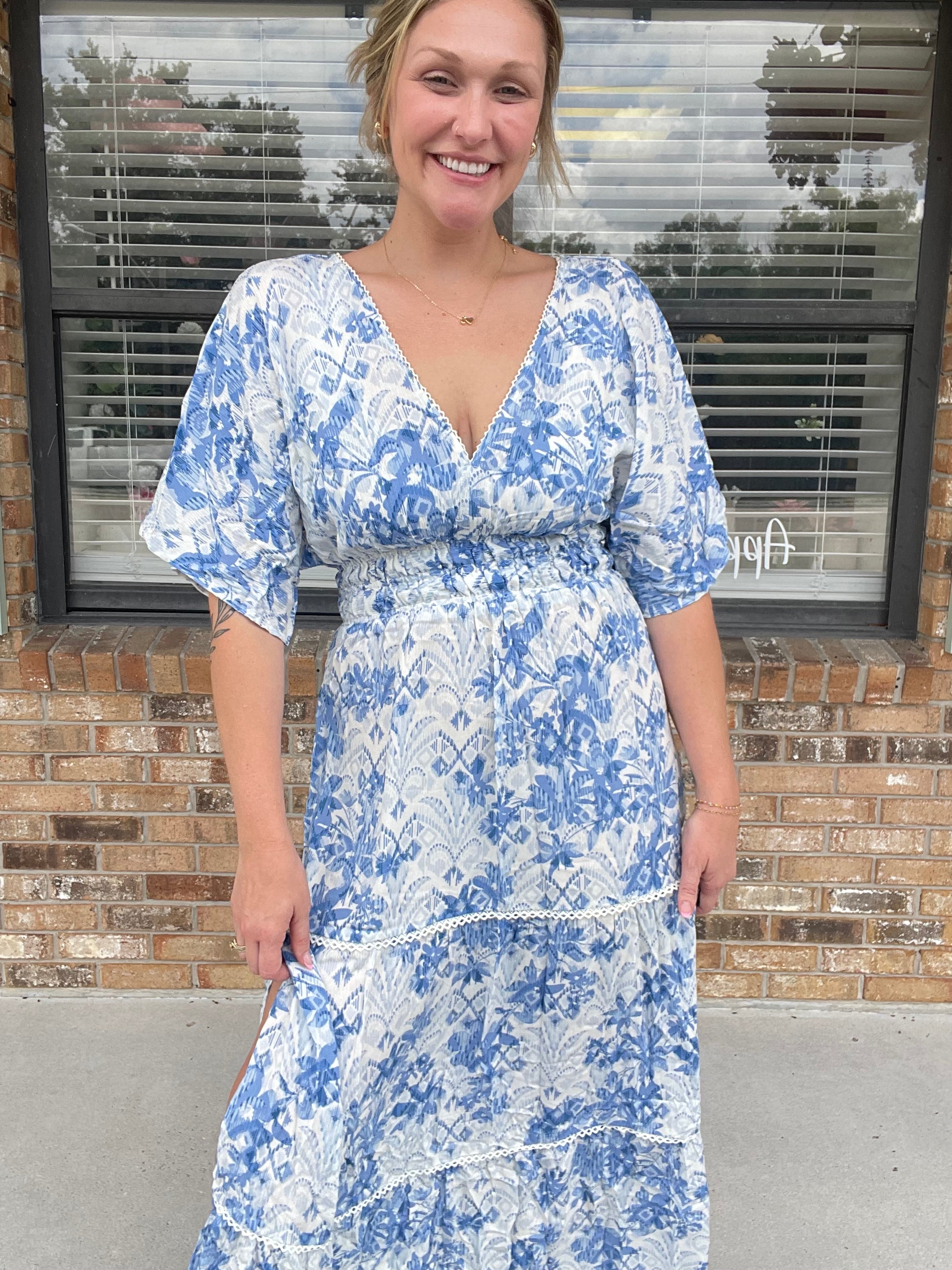 Blue Willow Maxi Dress