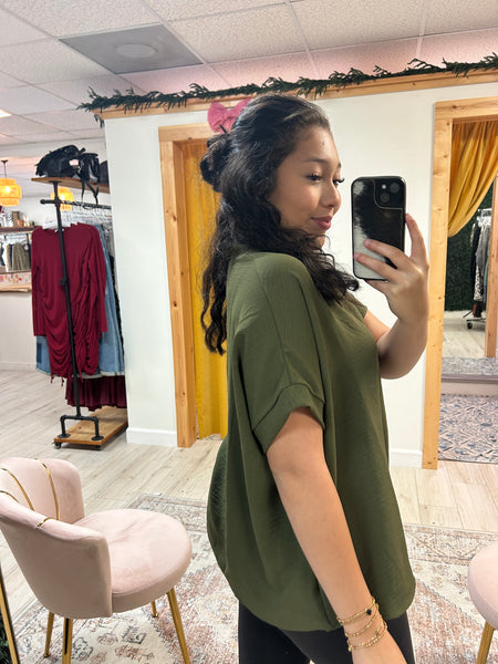 Olive Aura Blouse