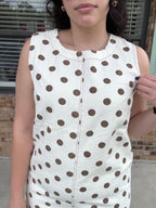 Mocha Dot Mini Dress