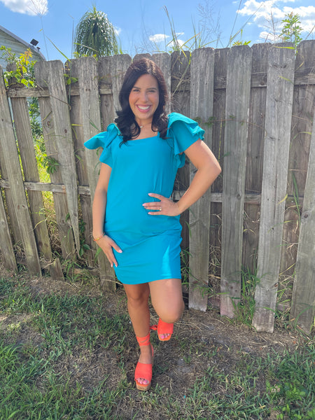 Bridget Teal Dress