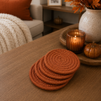 Rust Orange-4pk Coasters