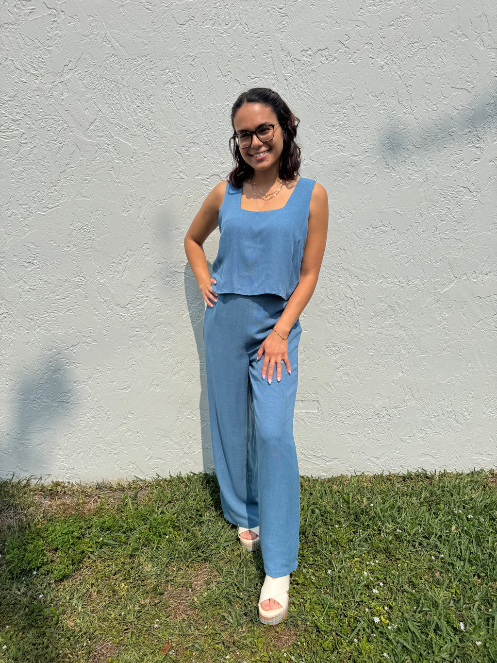 Denim Blue Wide Legs