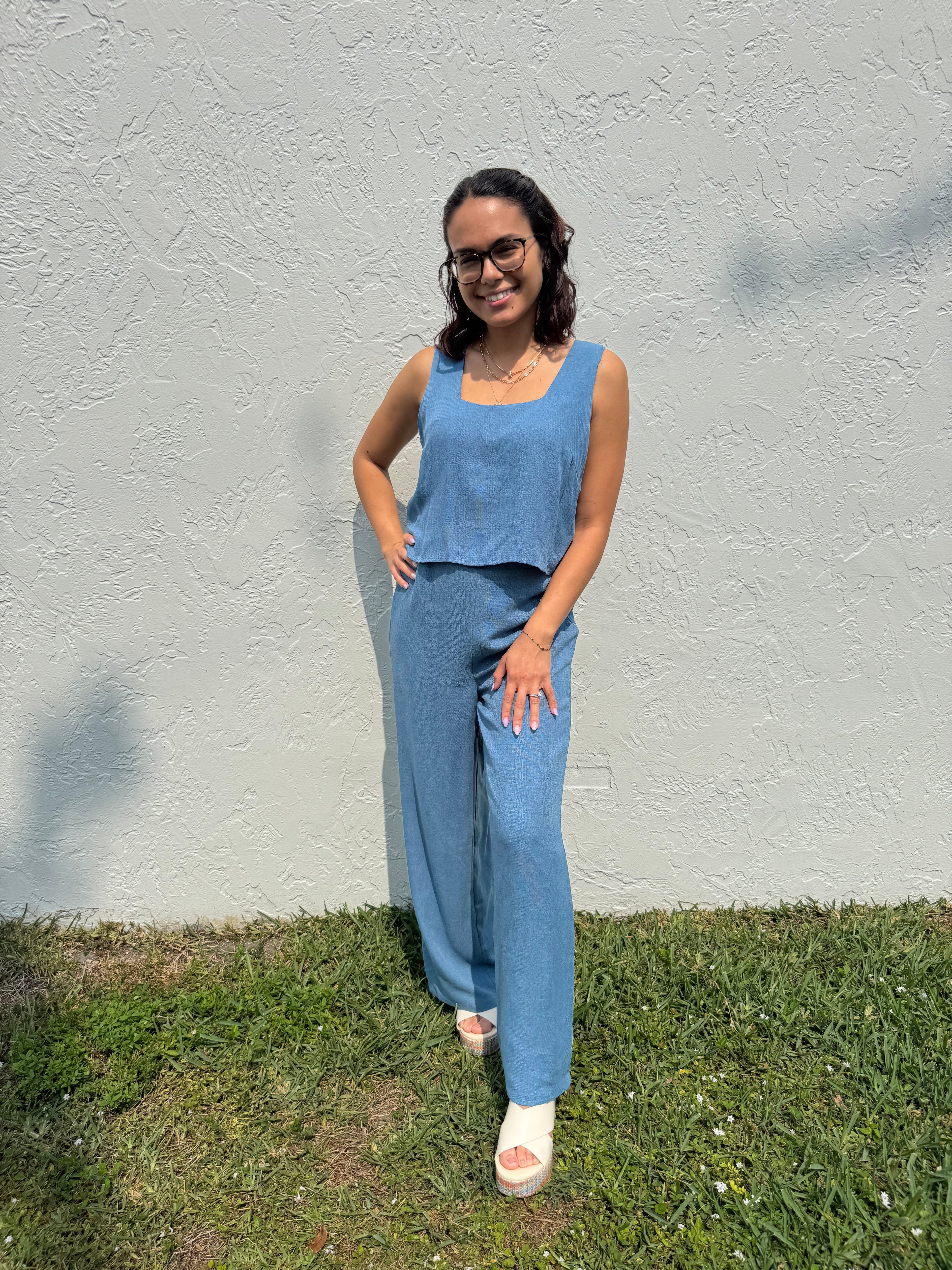 Denim Blue Wide Legs