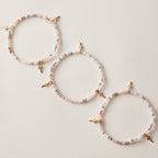 Multi Cross Charm Bracelet Stack Set