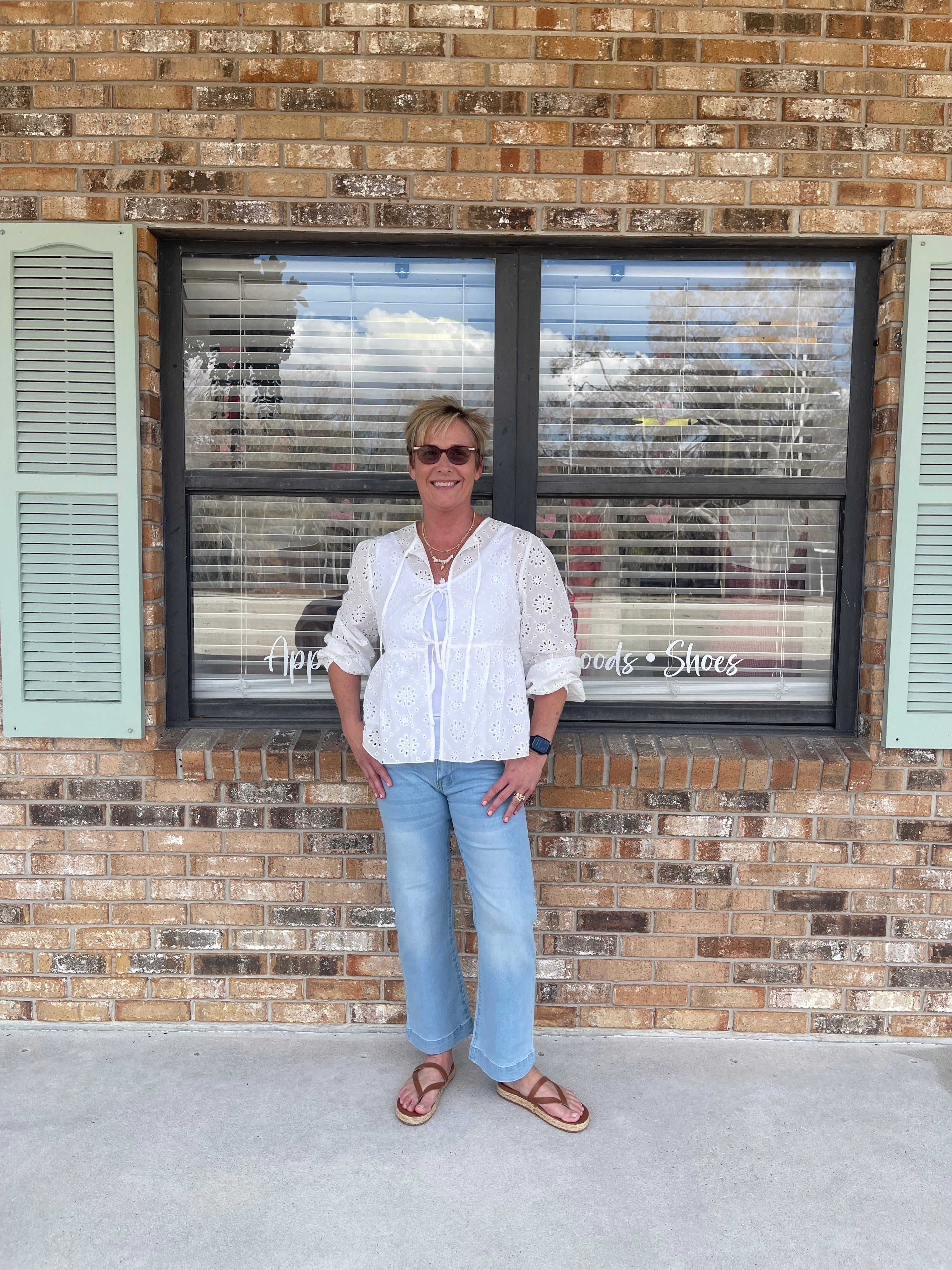 Cloud nine eyelet blouse