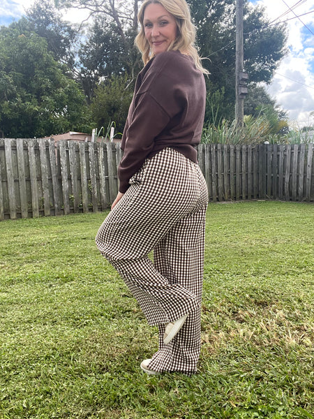 Chestnut Check Trousers