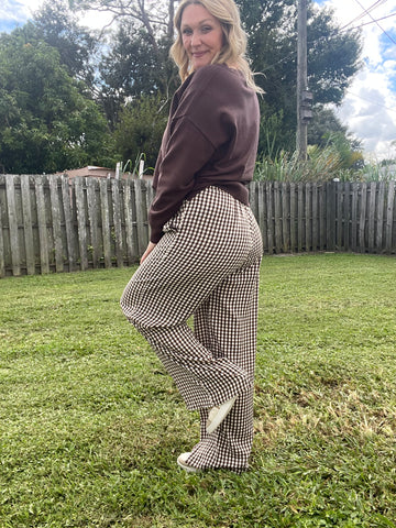 Chestnut Check Trousers