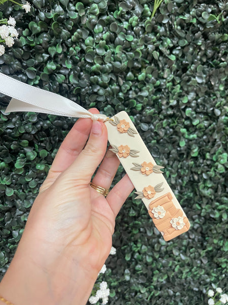 Clay Yellow Floral Bookmark