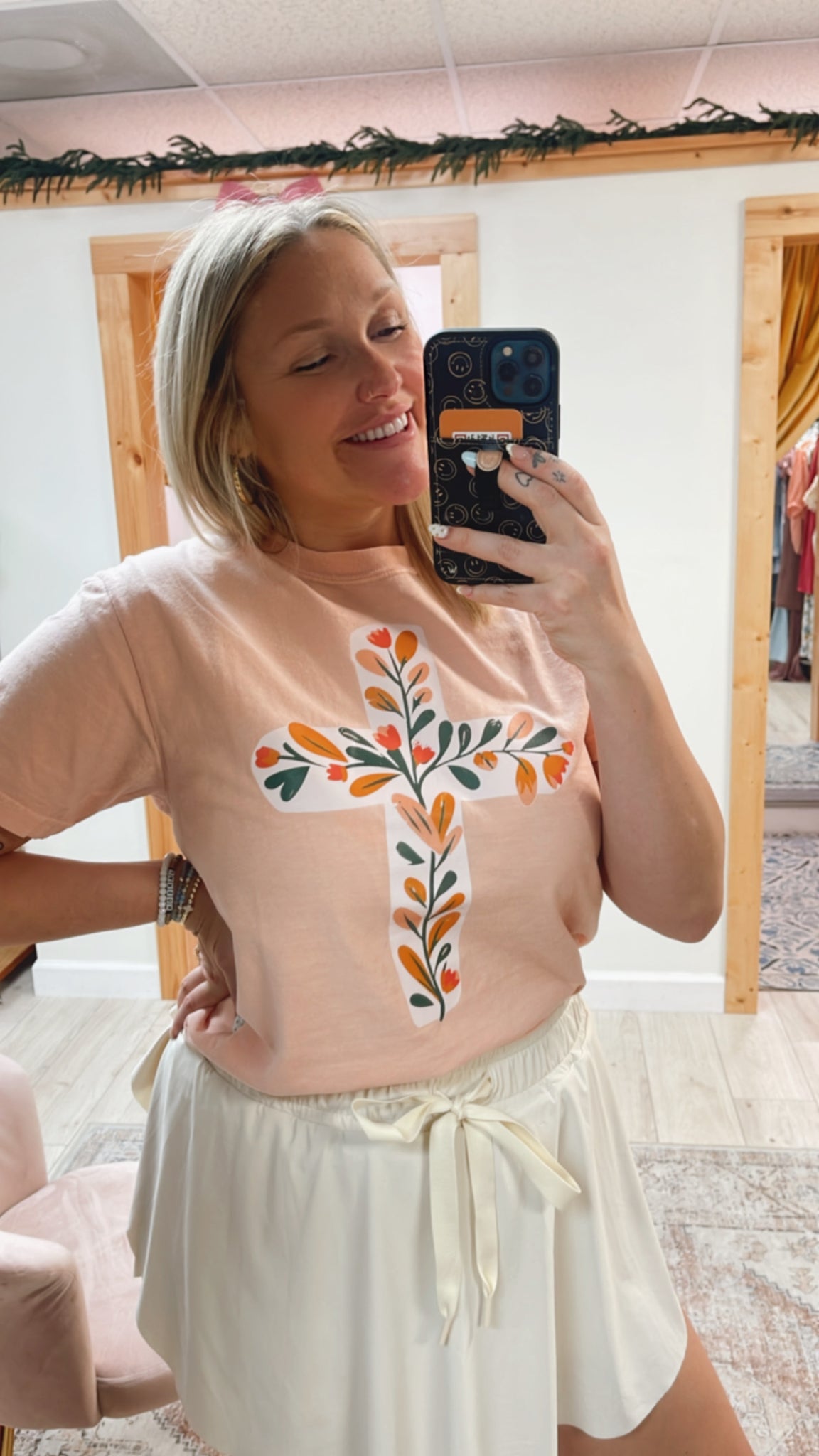 Cross Floral T-shirt