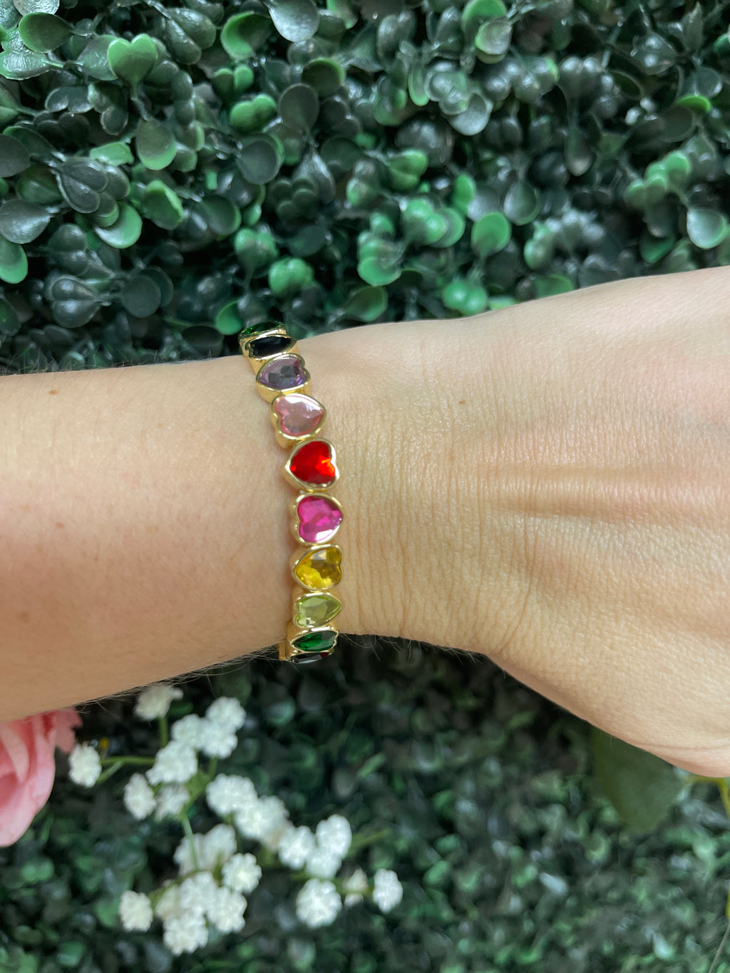 Rainbow Heart Bracelet