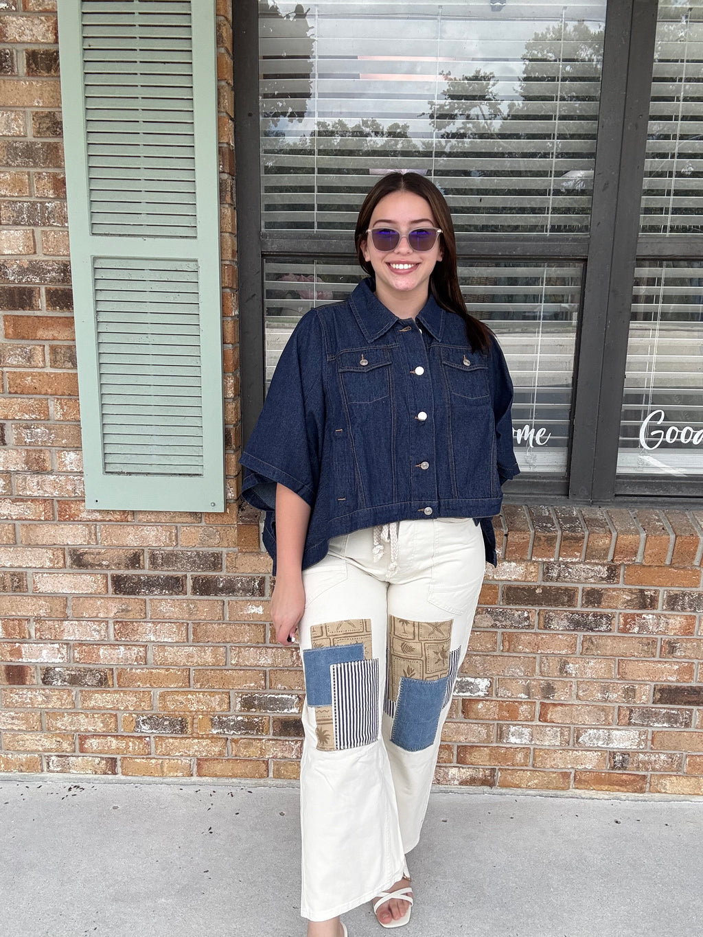 Denim Days Poncho Top