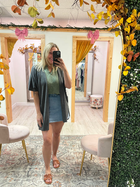 Waffle Knit Kimono